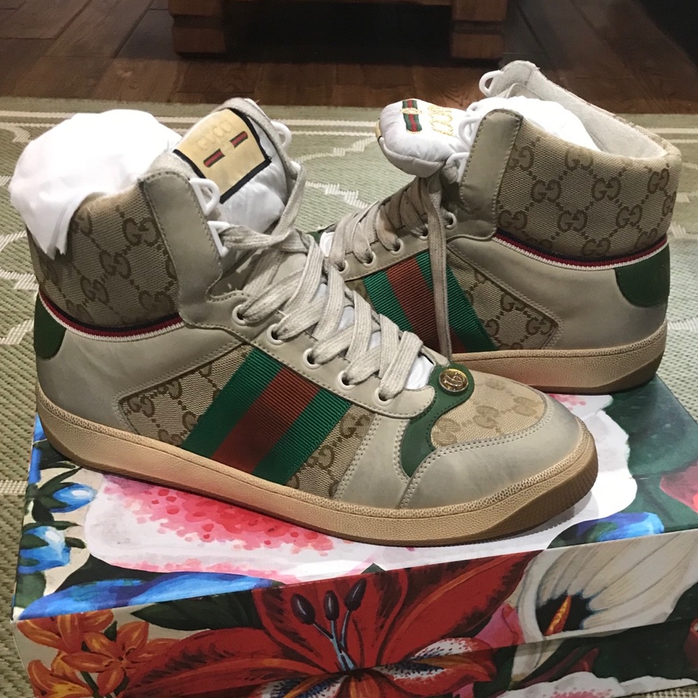 brand new GUCCI Screener GG Hightop Sneaker